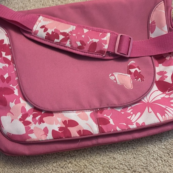 GAP Girls Pink Floral Butterfly Messenger Bag - Picture 4 of 5